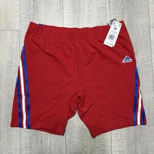 Adidas Red Future Icon Three Stripes Biker Shorts IS0388 Size 2X Women